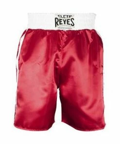 Cleto Reyes Polyester Satin Boxing Shorts Trunks Red