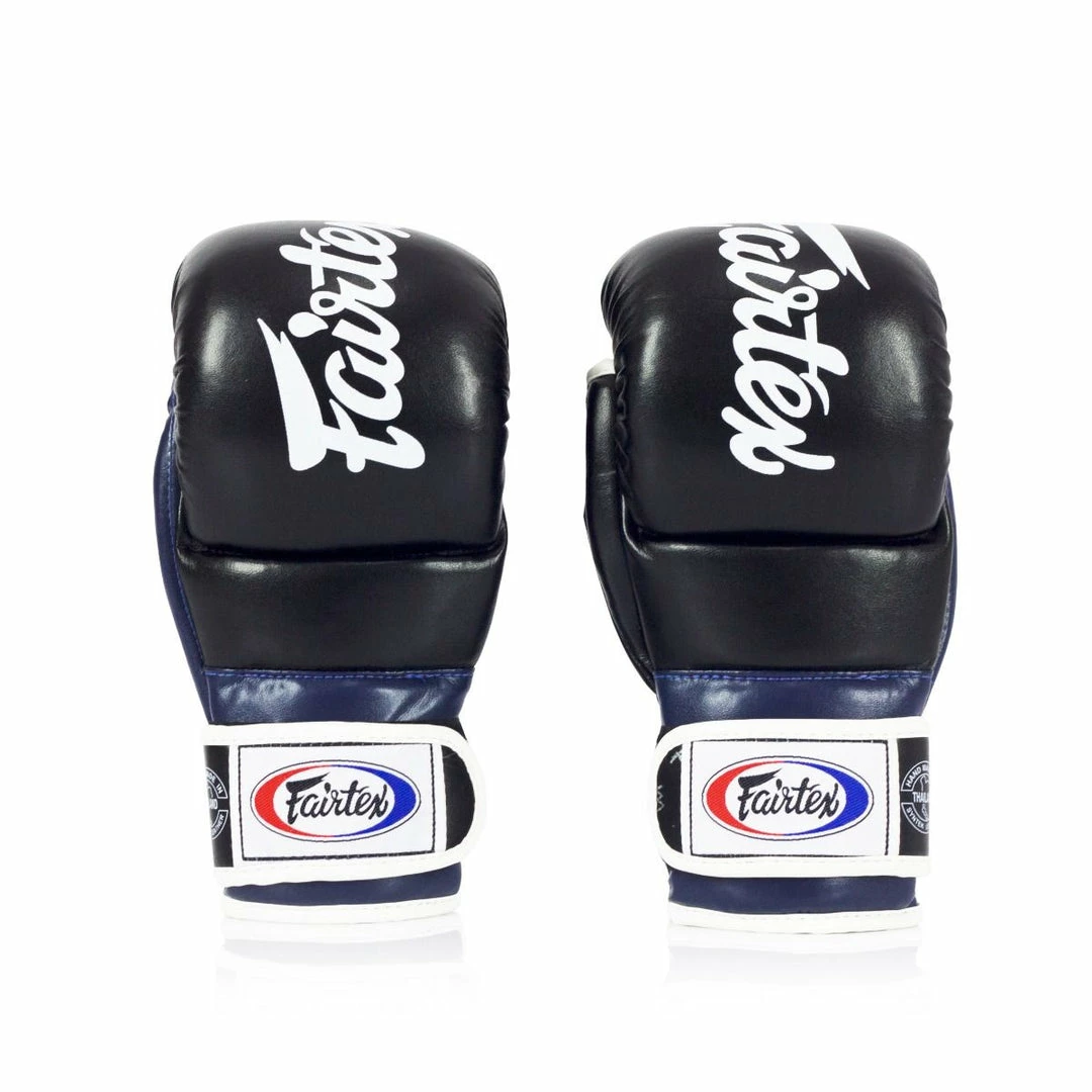 Fairtex FGV18 MMA Super Sparring Hybrid Gloves Blue 2 Fairtex FGV18 MMA Super Sparring Hybrid Gloves Blue