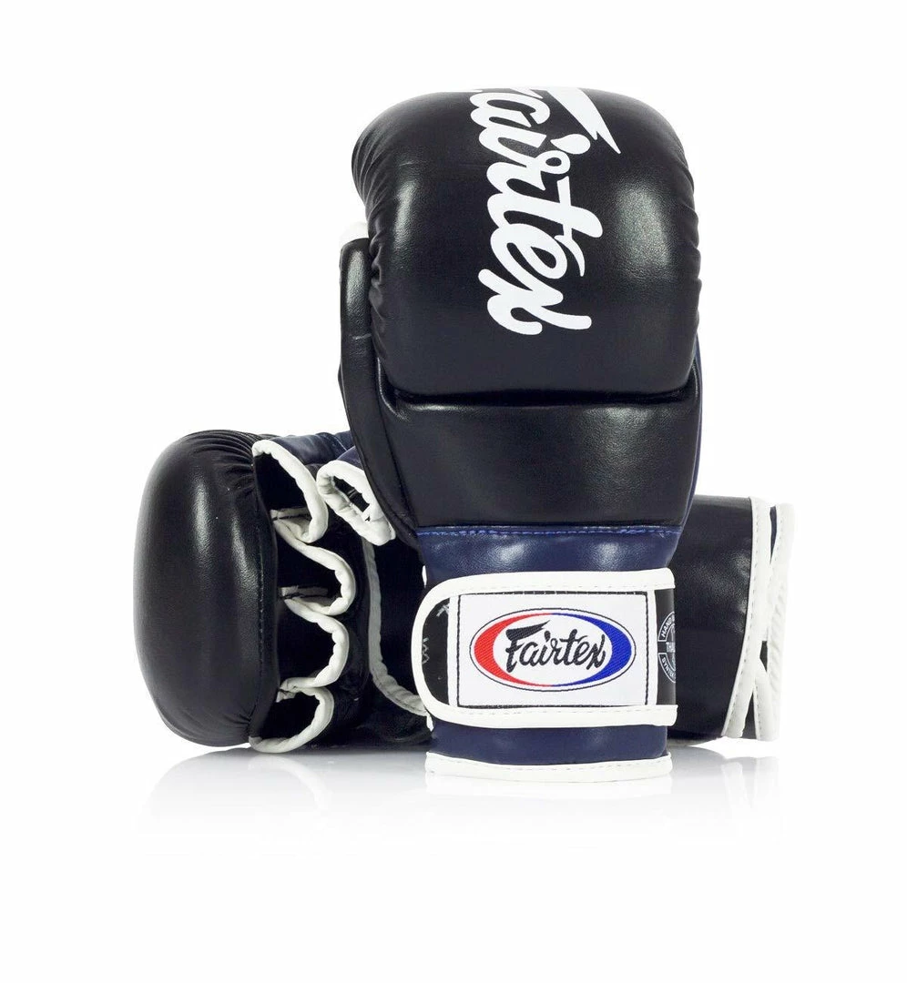 Fairtex FGV18 MMA Super Sparring Hybrid Gloves Blue 1 Fairtex FGV18 MMA Super Sparring Hybrid Gloves Blue