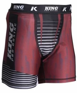 King Pro Boxing Vale Tudo Grappling Fight Shorts Burgundy Red
