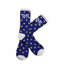 TMT The Money Team Money Dreams Boxing Socks Blue/Yellow