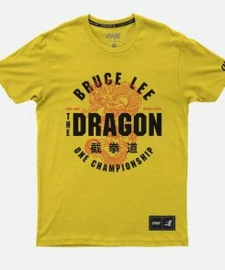 T-Shirts/Tanks OneFC X Bruce Lee The Dragon Yellow T-Shirt
