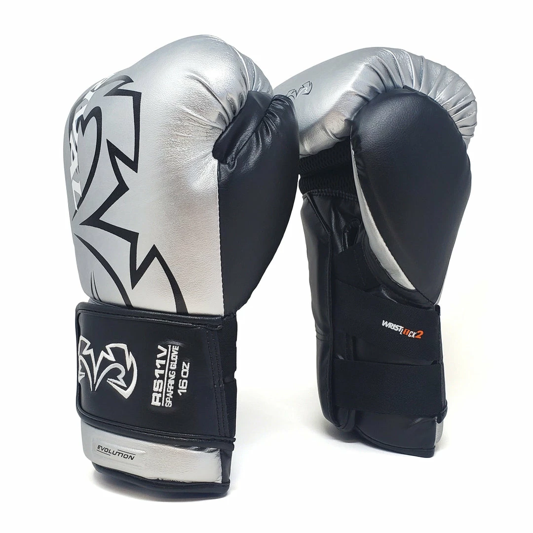 Rival Boxing RS11V Evolution Sparring Gloves Velcro Silver 2 Rival Boxing RS11V Evolution Sparring Gloves Velcro Silver