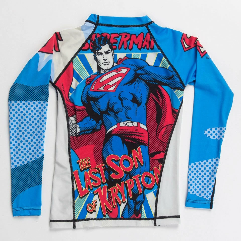 Fusion Fight Gear Kids Youth Superman Crunch Rashguard Rash Guard 2 Fusion Fight Gear Kids Youth Superman Crunch Rashguard Rash Guard