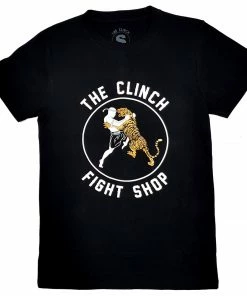 The Clinch Fight Shop Logo Tiger Black/Gold T-Shirt