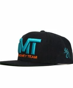 TMT The Money Team Courtside Black/Teal Snapback Hat Cap Caps/Hats
