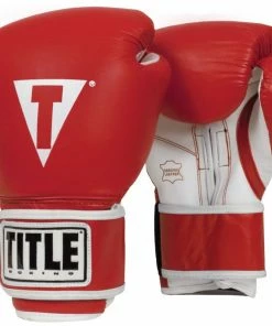 Title Boxing 3.0 Pro Style Leather Boxing Gloves Red